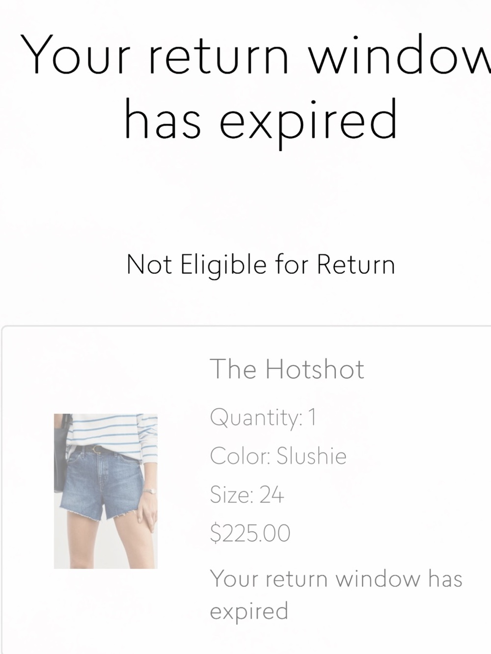 AYR Hotshot Jean short in color “slushie” NWT size 24 - Picture 2 of 2
